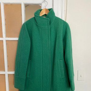 J. Crew Cocoon Coat (Green) Size 6 Like New!